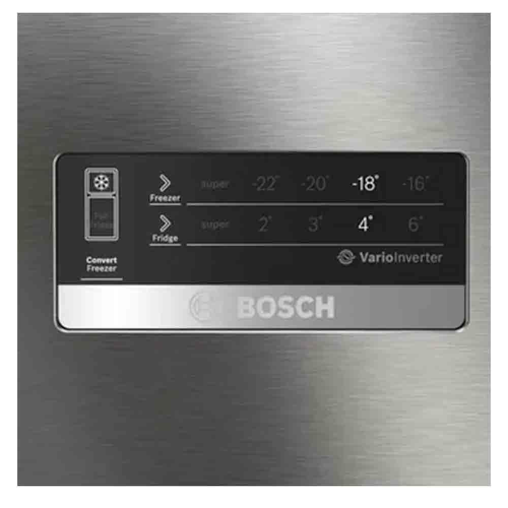 Bosch 269L 3 Star Double Door Refrigerator - Shiney Silver - Pai
